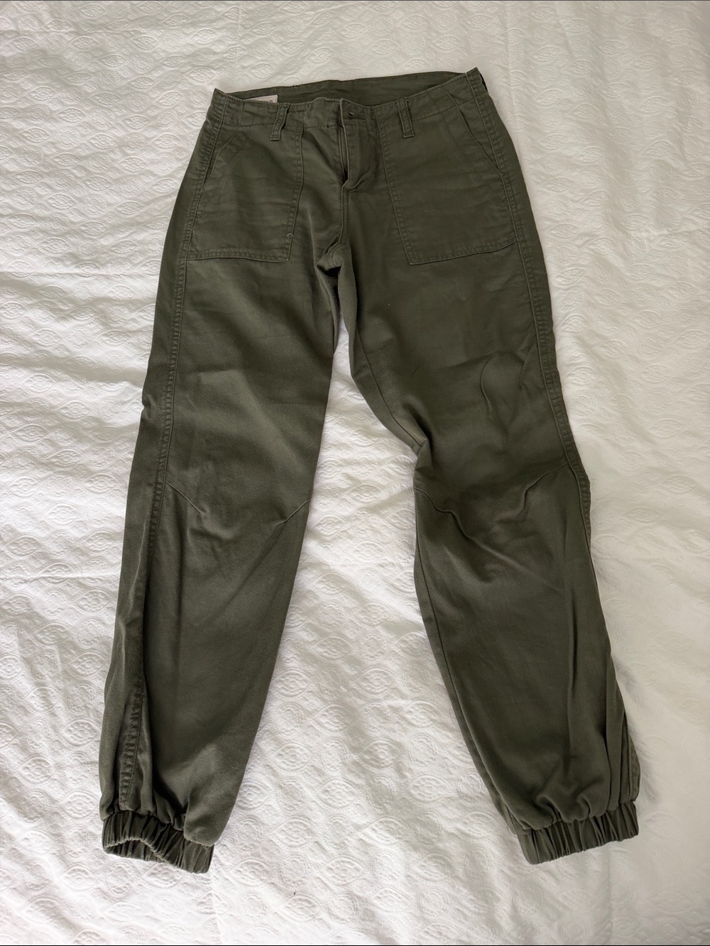 Vanilla Star Olive Green Women's Utility Jogger Pants